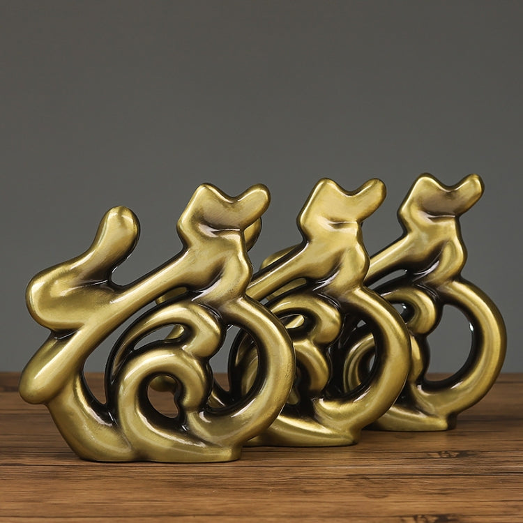 Vintage Chinese Zinc Alloy Ancient Bronze Blessing Ornaments