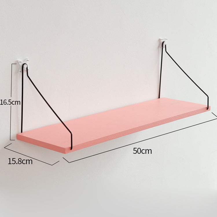 Pink Soft Sister Girl Heart Wall Hanging Rack Bedroom Decoration Holder without Nail, Size:Large