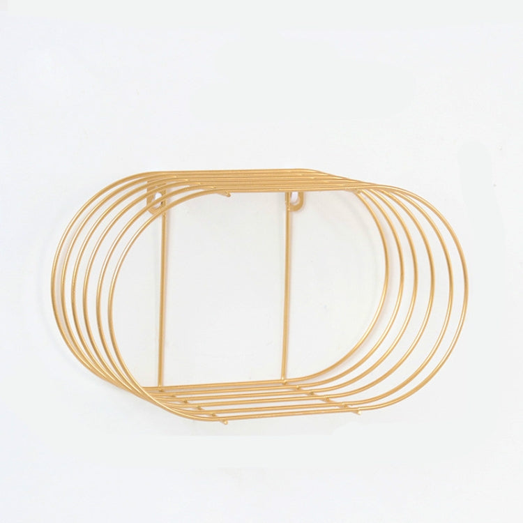 Creative Home Bedroom Wall Decorative Storage Rack without Nails(Gold)