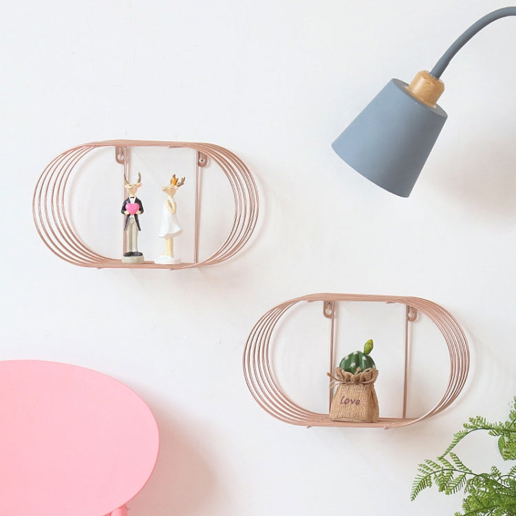 Creative Home Bedroom Wall Decorative Storage Rack without Nails(Gold)