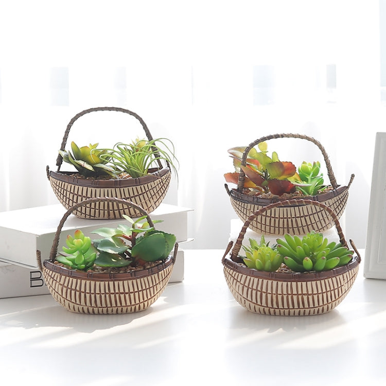 Simulation Succulent Bonsai Desktop Decoration Green Plant Potted Ornaments Plant Crafts