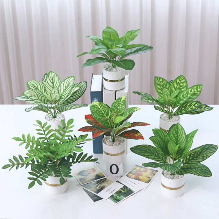 Ceramic Basin Simulation Green Plant Potted Decoration