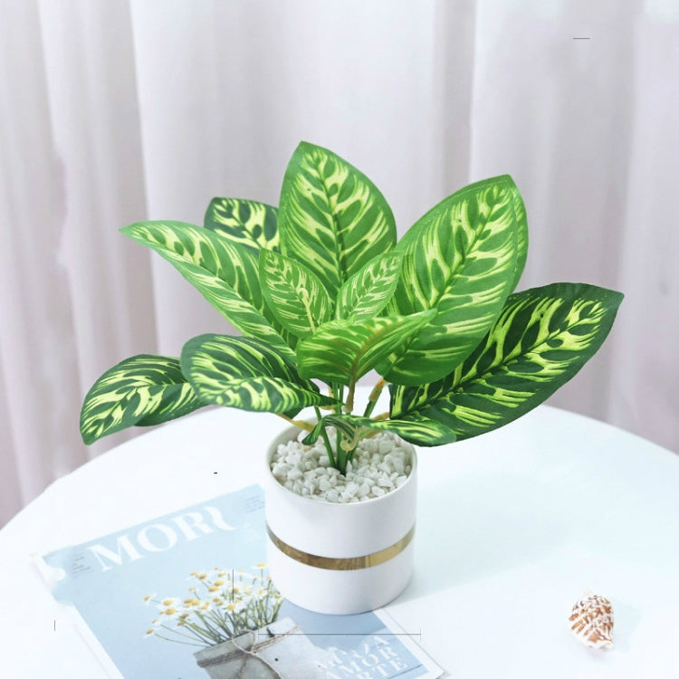 Ceramic Basin Simulation Green Plant Potted Decoration