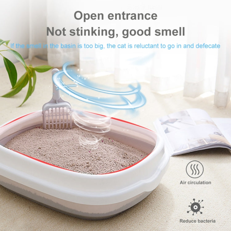 B22210 Semi-enclosed Detachable Pet Litter Box with Cat Litter