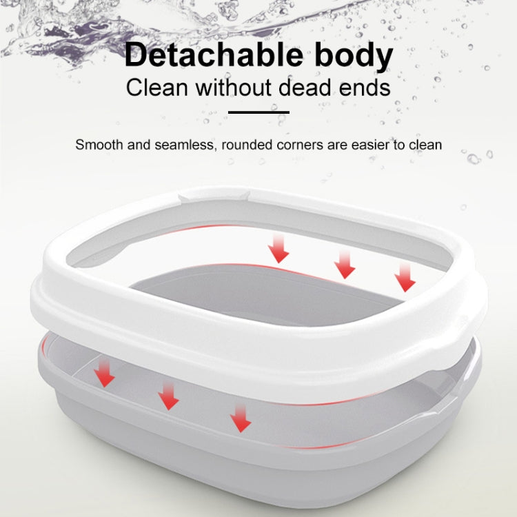 B22210 Semi-enclosed Detachable Pet Litter Box with Cat Litter