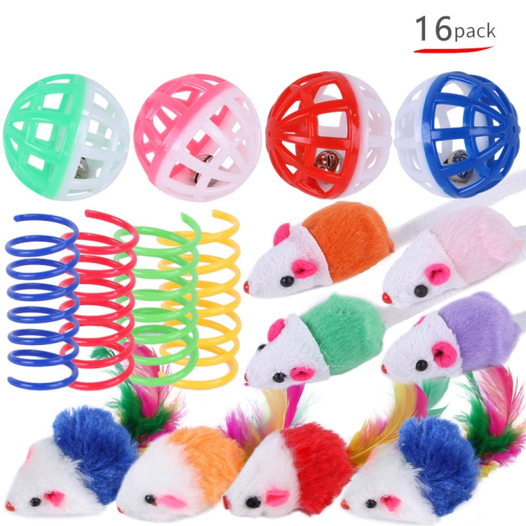 Pet Cat Toy Set Funny Cat Stick Plush Mouse Combo Toy,Specification: No. 3 Set