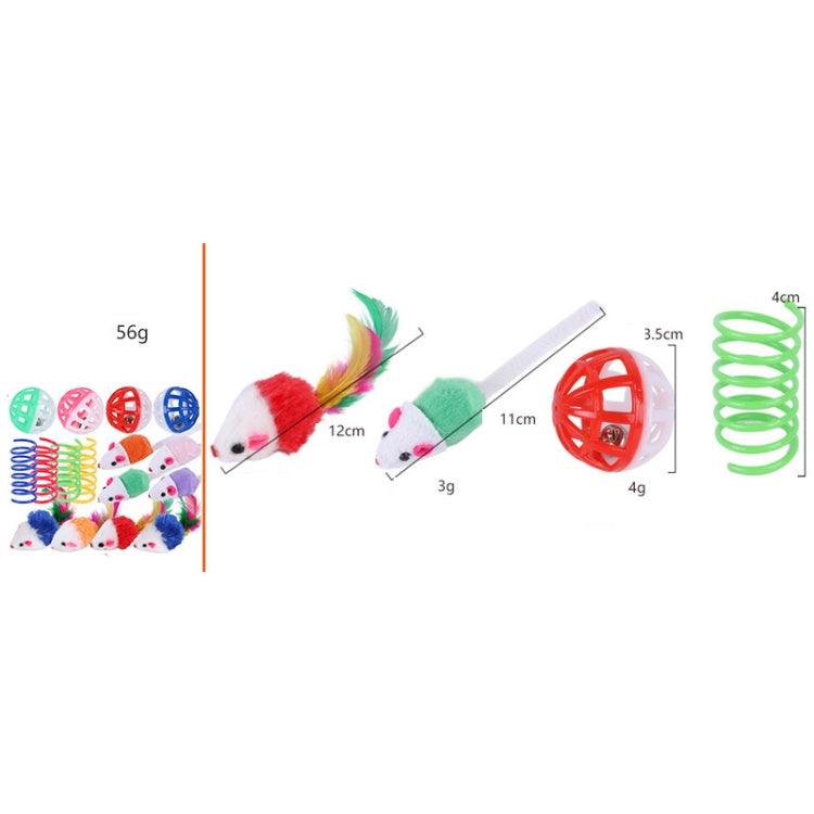 Pet Cat Toy Set Funny Cat Stick Plush Mouse Combo Toy,Specification: No. 3 Set