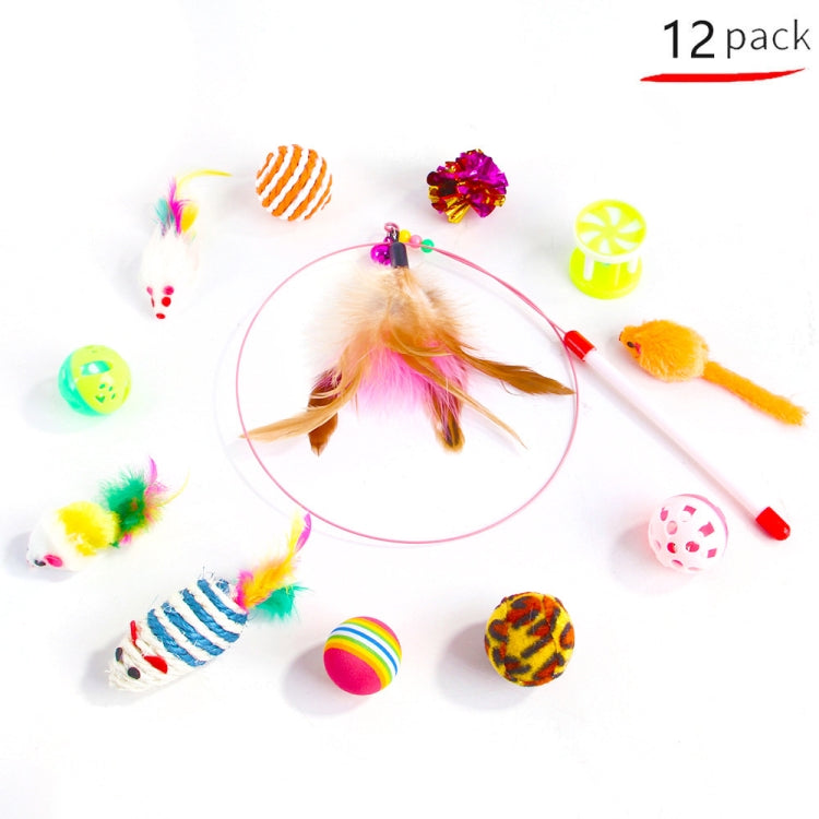 Pet Cat Toy Set Funny Cat Stick Plush Mouse Combo Toy,Specification: No.4 Set