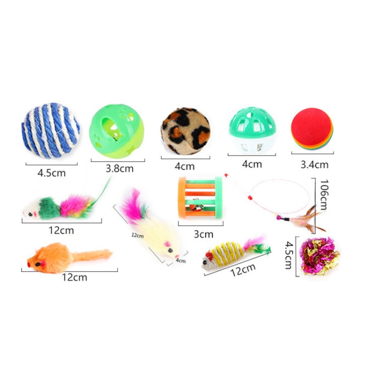 Pet Cat Toy Set Funny Cat Stick Plush Mouse Combo Toy,Specification: No.4 Set