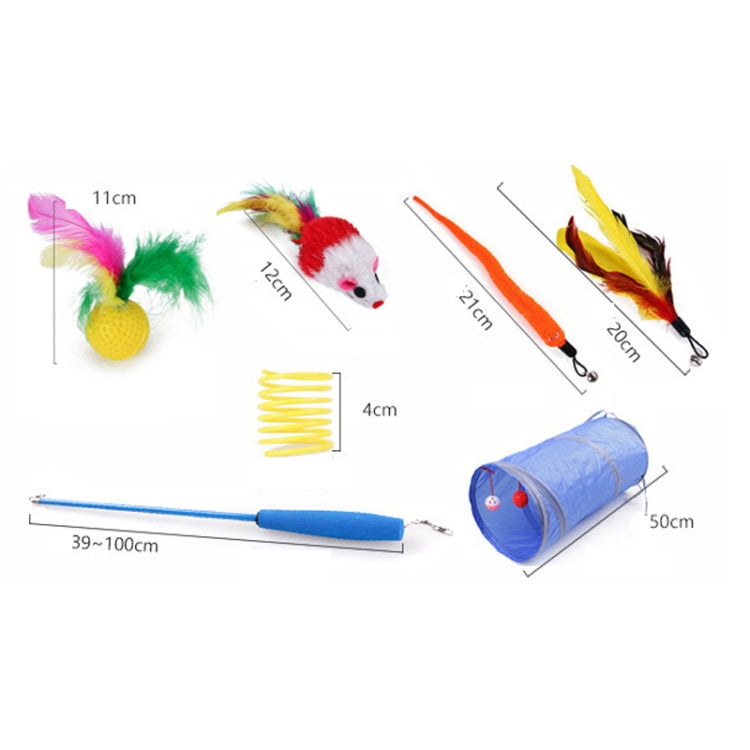 Pet Cat Toy Set Funny Cat Stick Plush Mouse Combo Toy,Specification: No.12 Set
