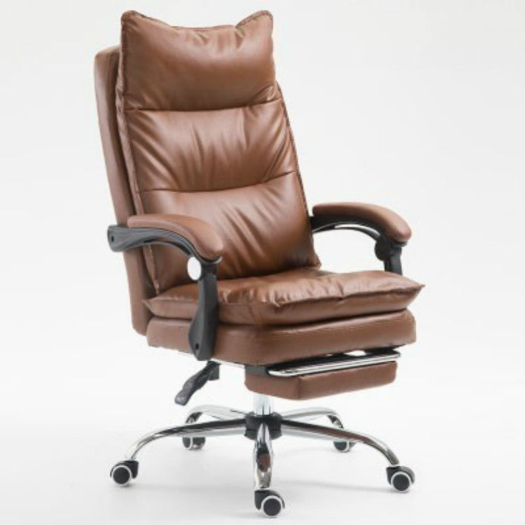 Office E-sports Game Chair Ergonomic Synthetic Leather Recliner with Steel Feet