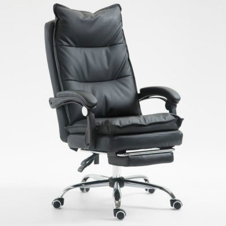 Office E-sports Game Chair Ergonomic Synthetic Leather Recliner with Steel Feet