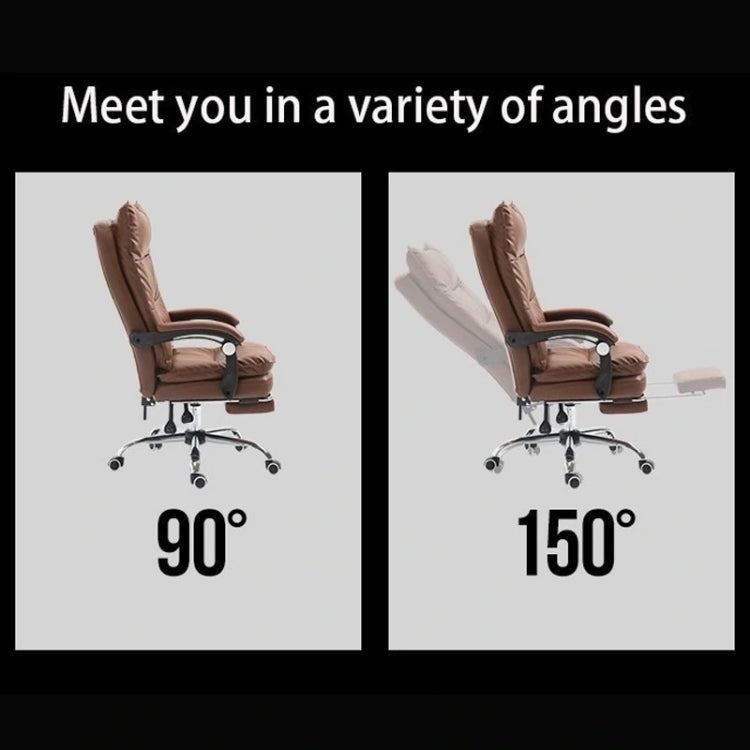 Office E-sports Game Chair Ergonomic Synthetic Leather Recliner with Steel Feet