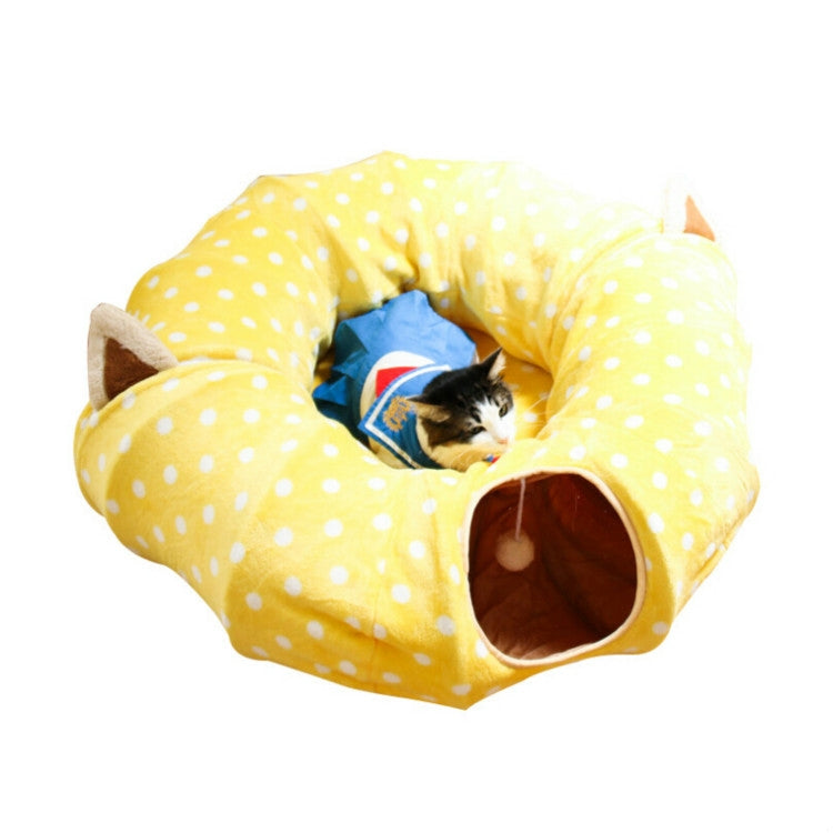 Folding Storage Cat Channel Puzzle Cat Toy Tunnel, Specification: Circular