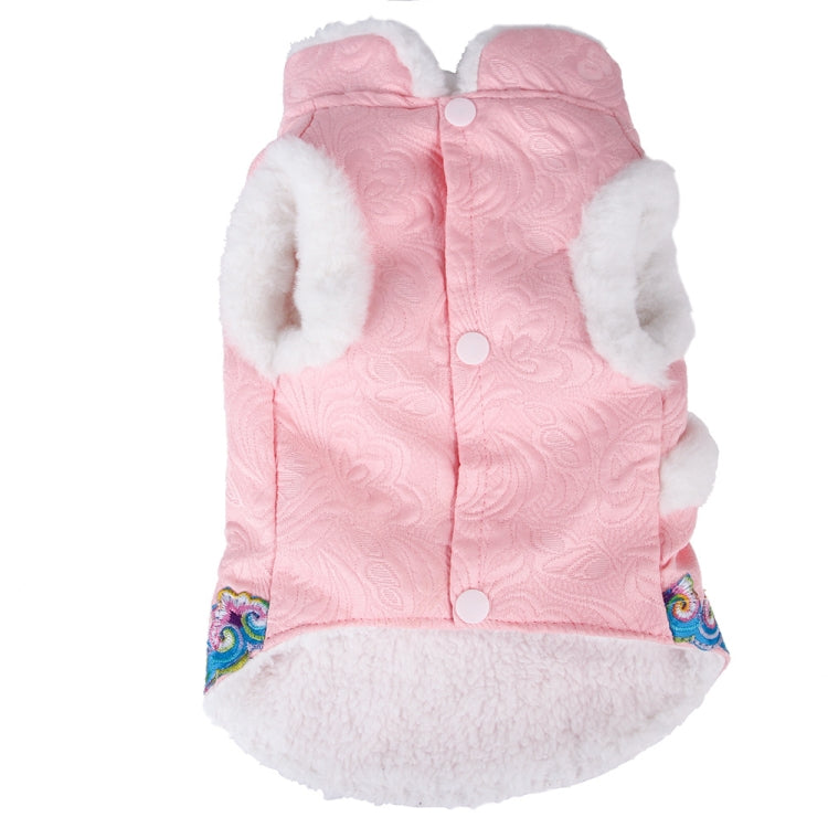 2 PCS Pet Winter Thickening Warm Tang Suit Cheongsam Pet Clothes, Size: XL