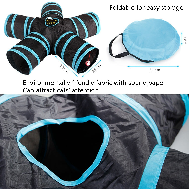 B18406 Pet Tunnel Cat Five Channels Toy Flask Tent
