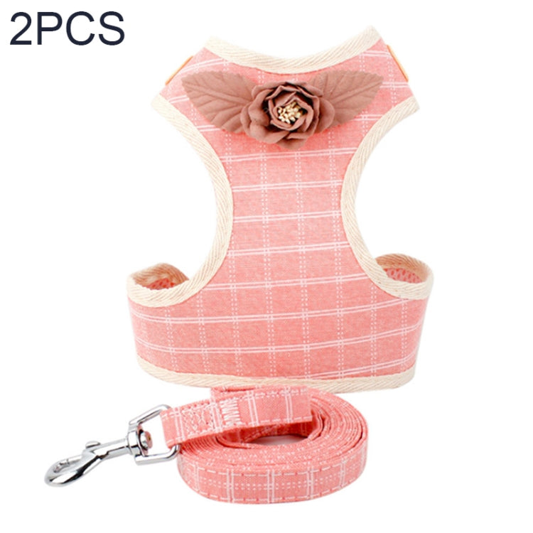 2 PCS Dog Leashes Chest Straps Small Medium Dogs Vest Dog Supplies, Size: L