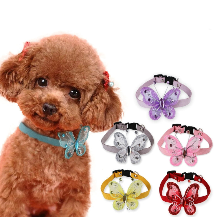 2 PCS Dog Bow Collar Small Dog Teddy Jewelry Collar, Size:S