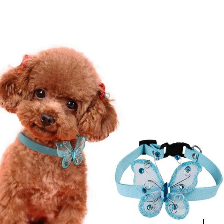 2 PCS Dog Bow Collar Small Dog Teddy Jewelry Collar, Size:S