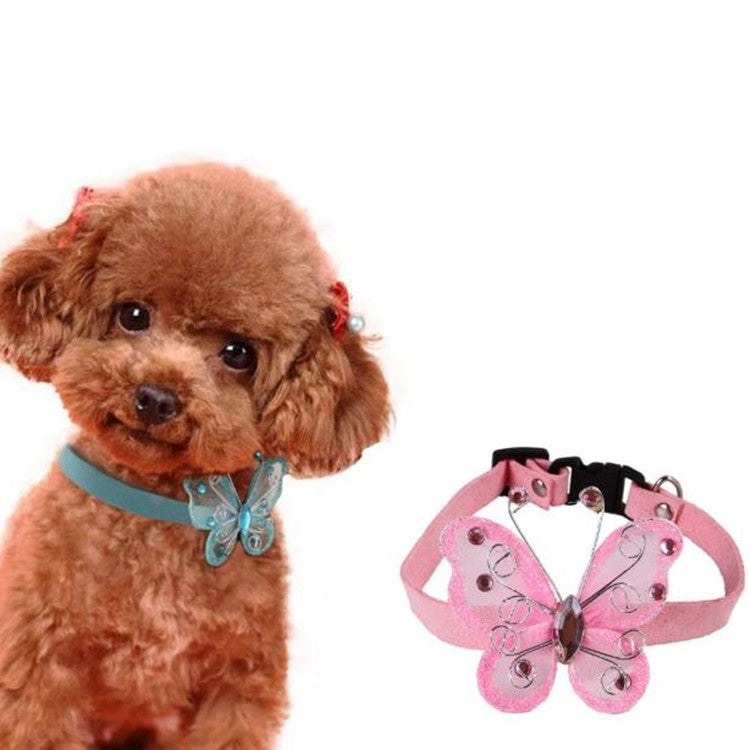 2 PCS Dog Bow Collar Small Dog Teddy Jewelry Collar, Size:M