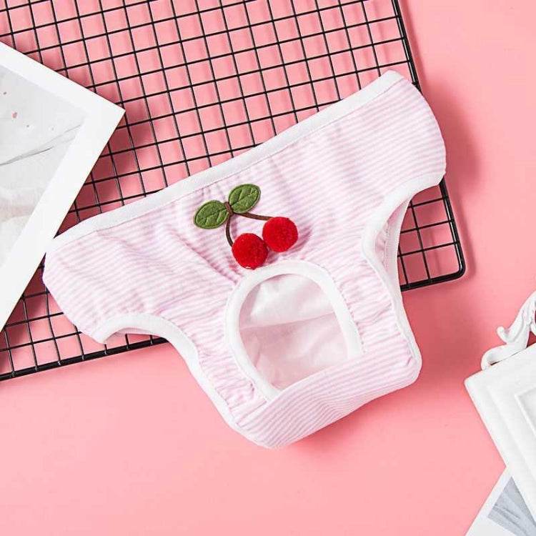 Creative Cute Pet Physiological Pants Dog Cherry Underwear, Size: L