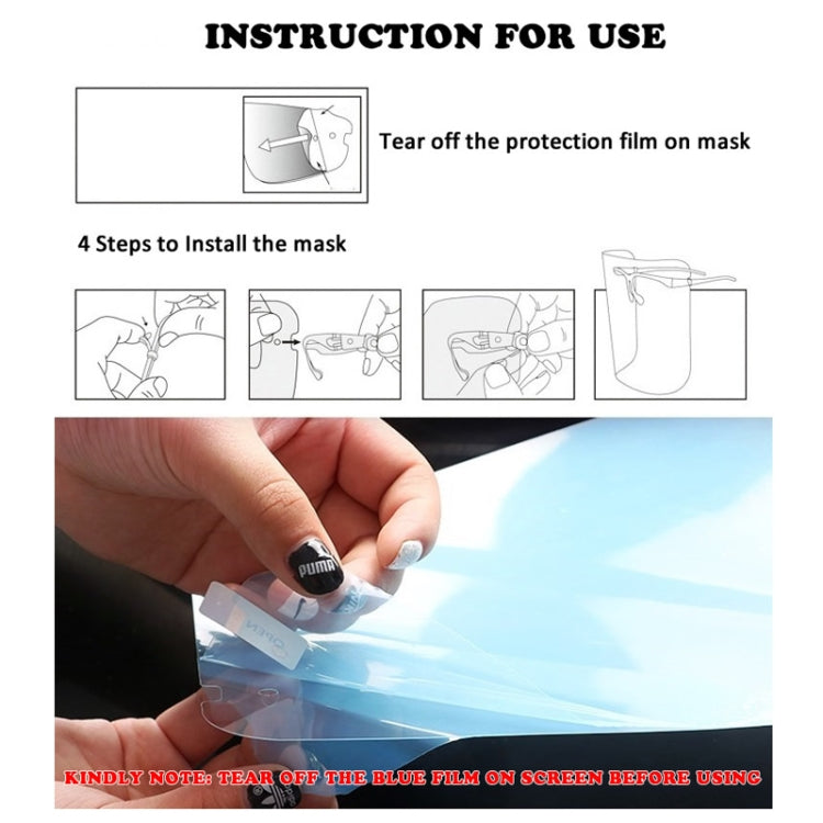 Anti-Saliva Splash Anti-Spitting Anti-Fog Anti-Oil Transparent Face Mask Face Shield