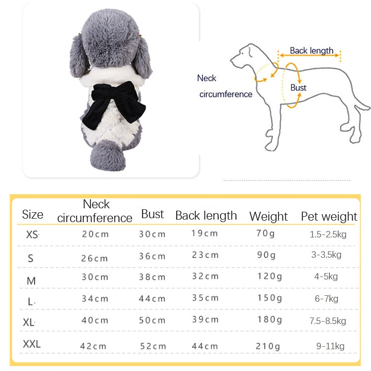 2 PCS Teddy Law Fight Princess Thicken Keep Warm Fashion Clothes for Pets, Size: XXL