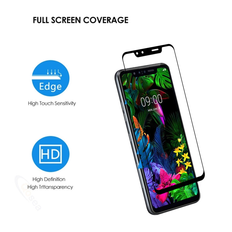 Ultra-thin Clear 9H 2.5D Explosion-proof Full ScreenTempered Glass Film for LG G8S ThinQ(Black)