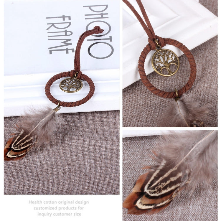 Vintage Feather Simple Literary Jewelry Key Pendant