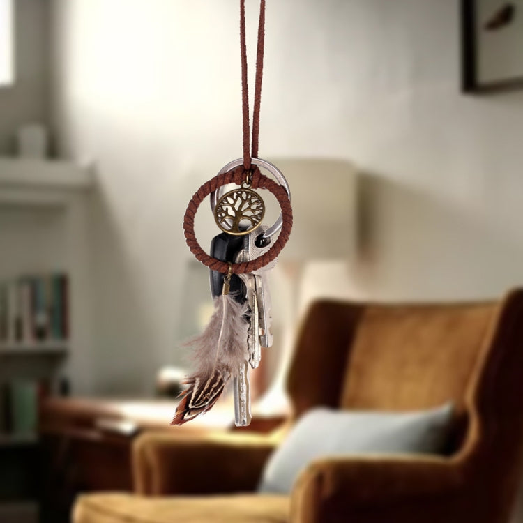 Vintage Feather Simple Literary Jewelry Key Pendant