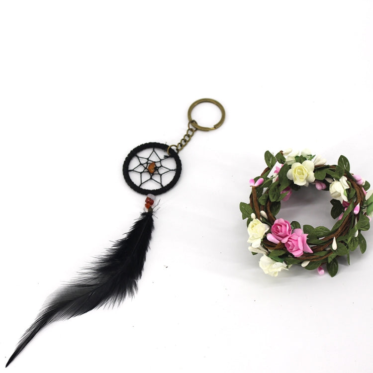 Feather Dreamcatcher Charm Keychain Car Pendant