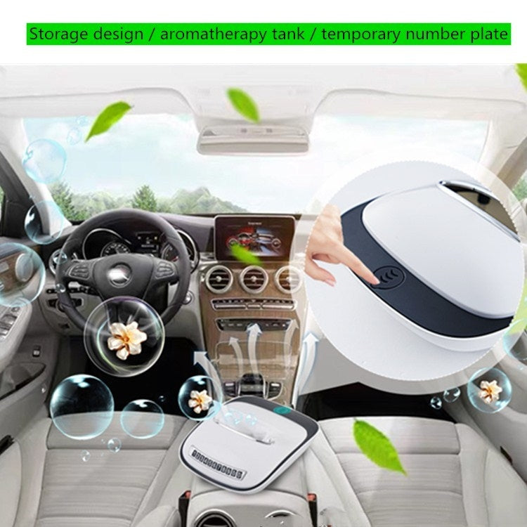 Tissue box + Aromatherapy Trough + Stop Sign Multi-function Car Hanging Drawer(Red)