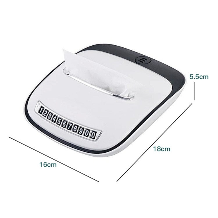 Tissue box + Aromatherapy Trough + Stop Sign Multi-function Car Hanging Drawer(Red)