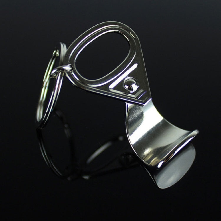 2 PCS Personalized Easy Pull Ring Portable Bottle Opener Small Gift Keychain Pendant(Silver)