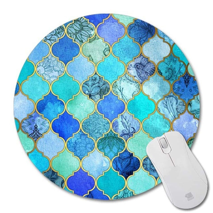 Round Mouse Pad with Diamond Pattern, Size:22 × 22cm without Lock