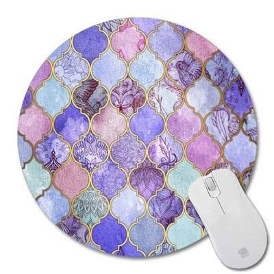 Round Mouse Pad with Diamond Pattern, Size:22 × 22cm without Lock
