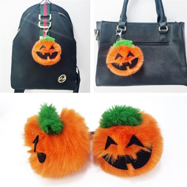 3 PCS Pumpkin Plush Keychains Fashion Car Halloween Key Chain Party Gift(Orange)