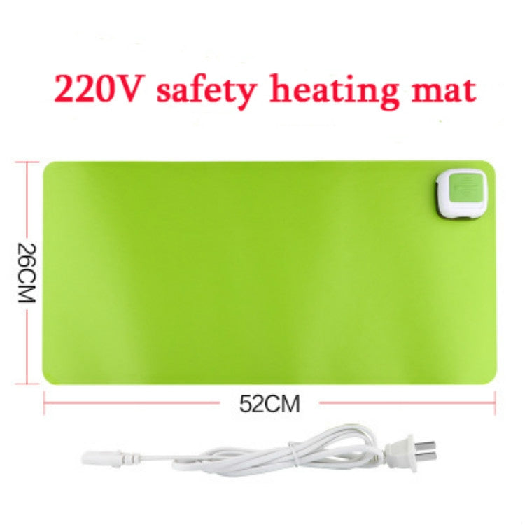 220V Electric Hot Plate Writing Desk Warm Table Mat Blanket Office Mouse Heating Warm Computer Hand Warmer Desktop Heating Plate, Color:Green Small Size, CN Plug