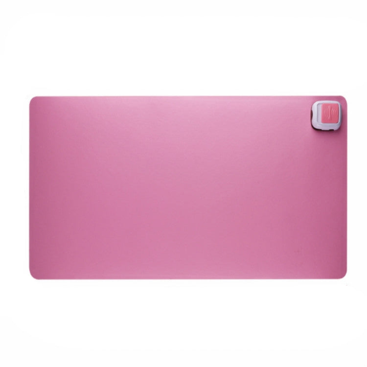220V Electric Hot Plate Writing Desk Warm Table Mat Blanket Office Mouse Heating Warm Computer Hand Warmer Desktop Heating Plate, Color:Pink Big Size, CN Plug