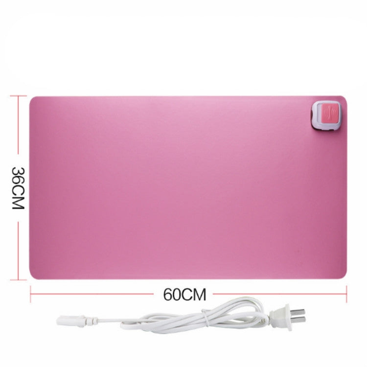 220V Electric Hot Plate Writing Desk Warm Table Mat Blanket Office Mouse Heating Warm Computer Hand Warmer Desktop Heating Plate, Color:Pink Big Size, CN Plug