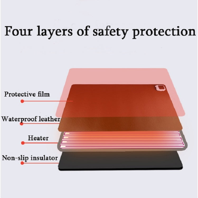 220V Electric Hot Plate Writing Desk Warm Table Mat Blanket Office Mouse Heating Warm Computer Hand Warmer Desktop Heating Plate, Color:Pink Big Size, CN Plug