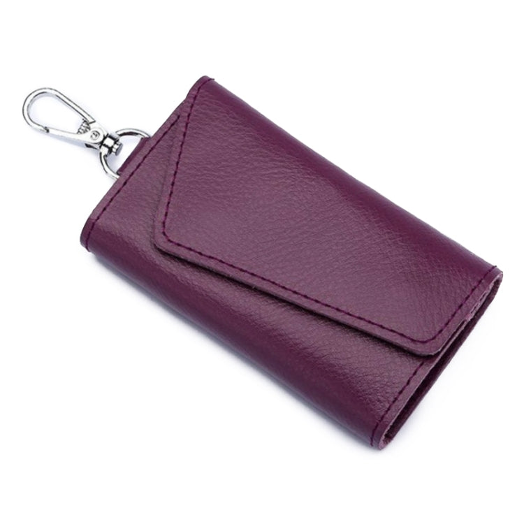 Multifunctional Litchi Texture Leather Keychain Bag Car Key Bag