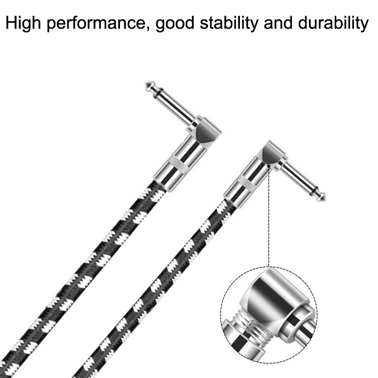 2m 2 Elbow Head 6.35mm Guitar Cable Oxygen-Free Copper Core TS Large Two-core Cable