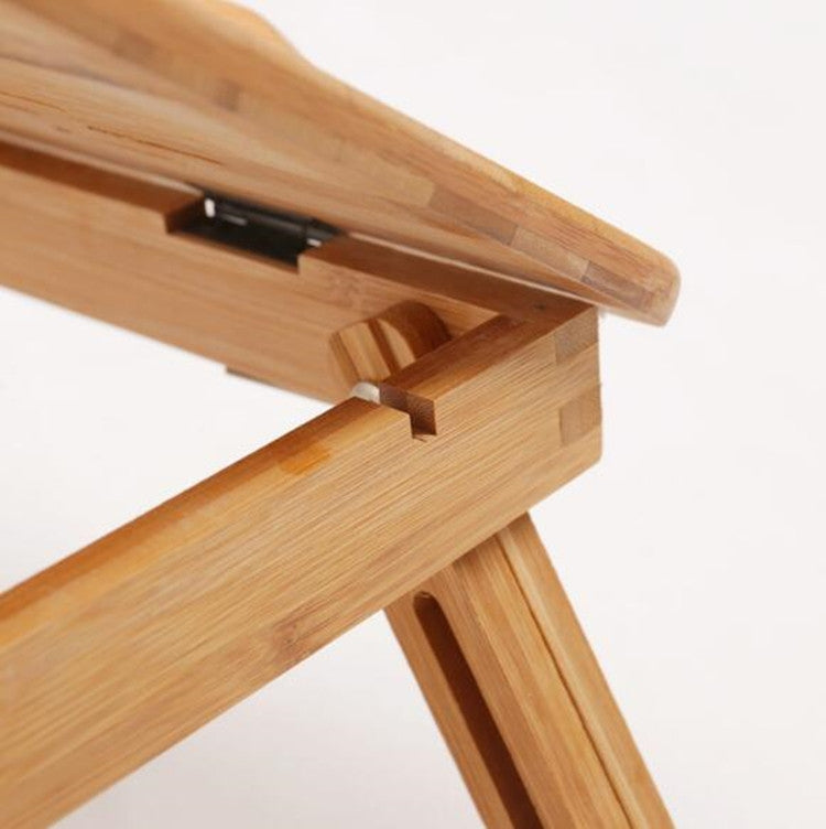 Nanzhu Folding Computer Table Bed Card Slot Laptop Table Simple Lazy Lift Computer Desk, Size:Small 50cm(No drawers and no fans)