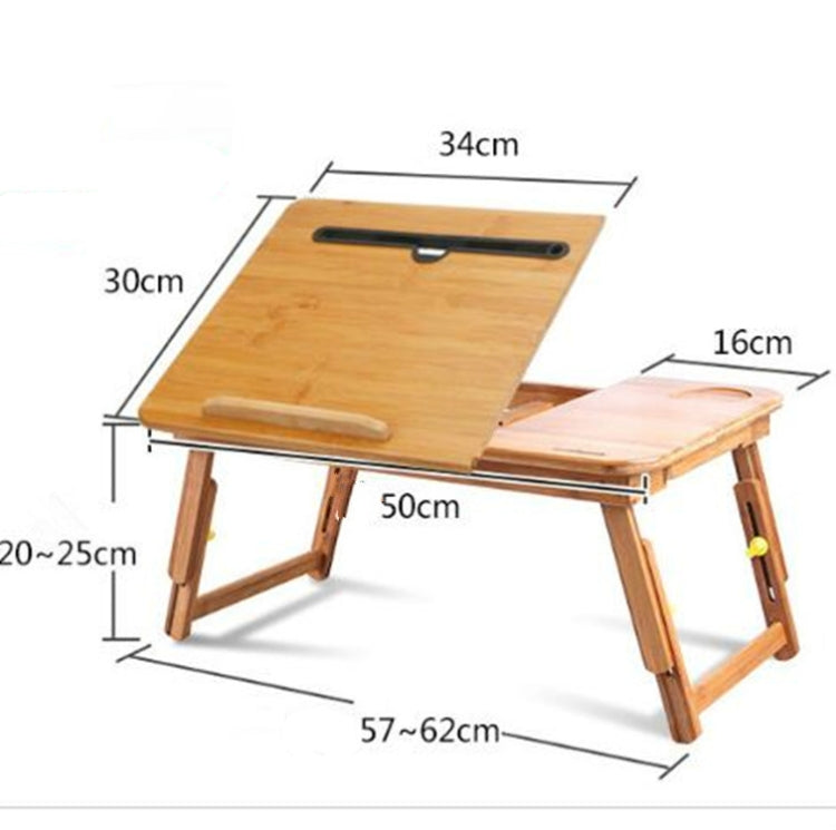 Nanzhu Folding Computer Table Bed Card Slot Laptop Table Simple Lazy Lift Computer Desk, Size:Medium 54cm(No drawers and no fans)