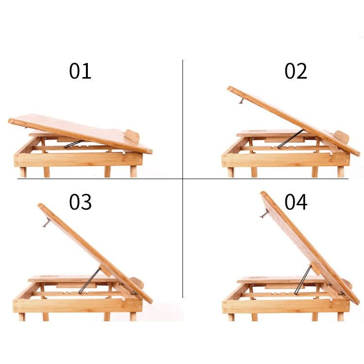 Nanzhu Folding Computer Table Bed Card Slot Laptop Table Simple Lazy Lift Computer Desk, Size:Large 72cm(No drawers and no fans)