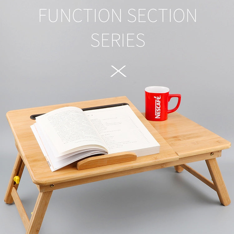 Nanzhu Folding Computer Table Bed Card Slot Laptop Table Simple Lazy Lift Computer Desk, Size:Large 72cm(No drawers and no fans)