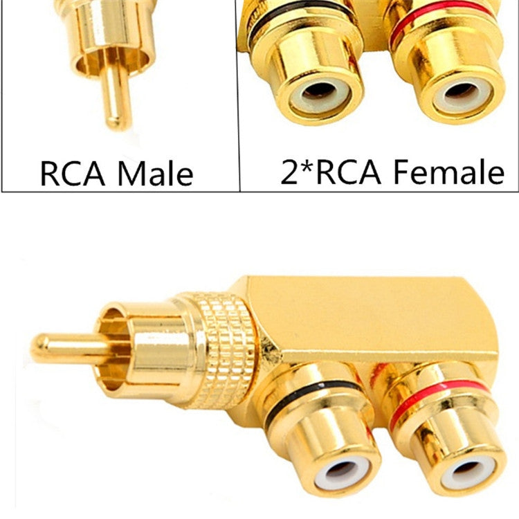 Gold-plated Pure Copper RCA Revolution 2 Female Lotus Audio And Video AV Adapter