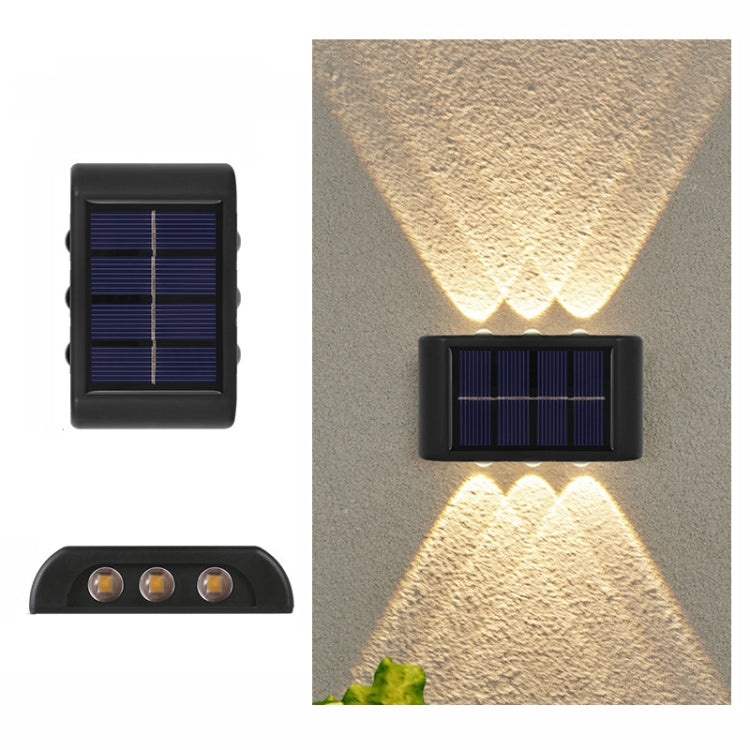 6LED NiMH Solar Wall Lamp Outdoor Waterproof Up And Down Double-headed Spotlights