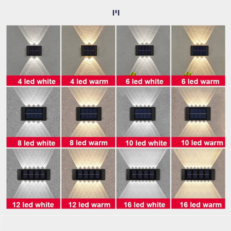 6LED NiMH Solar Wall Lamp Outdoor Waterproof Up And Down Double-headed Spotlights